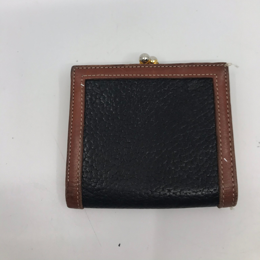 COACH Vintage Black Brown Mini Leather Wallet